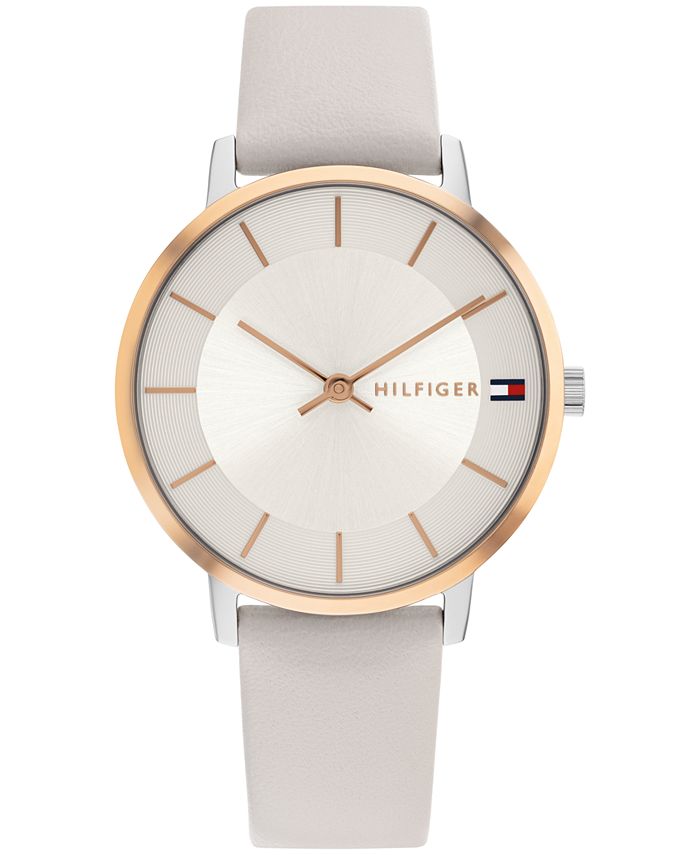 Tommy hilfiger women's leather top watch