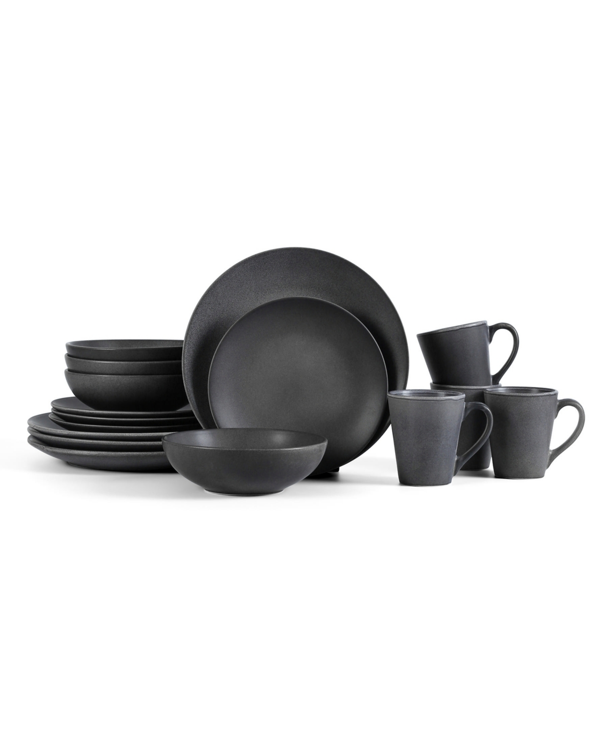 Stone Lain Grao 16pc Stoneware Dinnerware Set In Gray