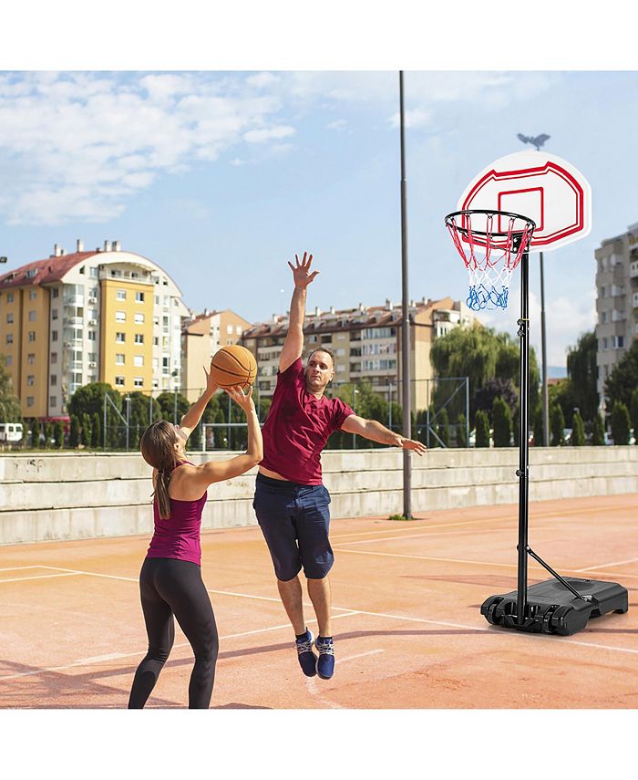 Costway Portable Basketball Hoop Stand Height Adjustable Goal System Macy's