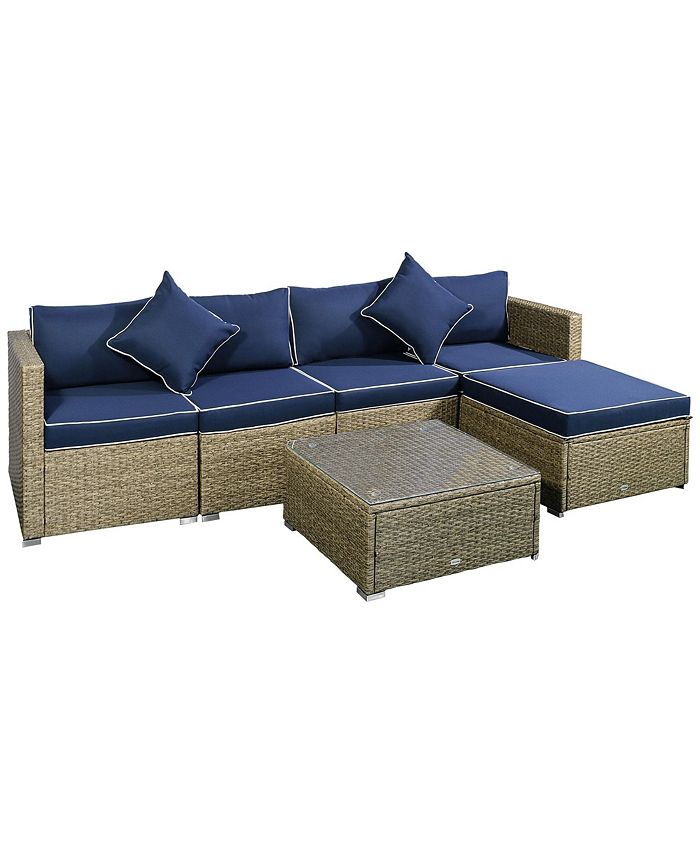 Outsunny 8pc rattan sofa deals