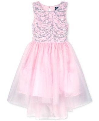 PINK & VIOLET Toddler Girls Sleeveless Lace Glitter Mesh Dress main image 0