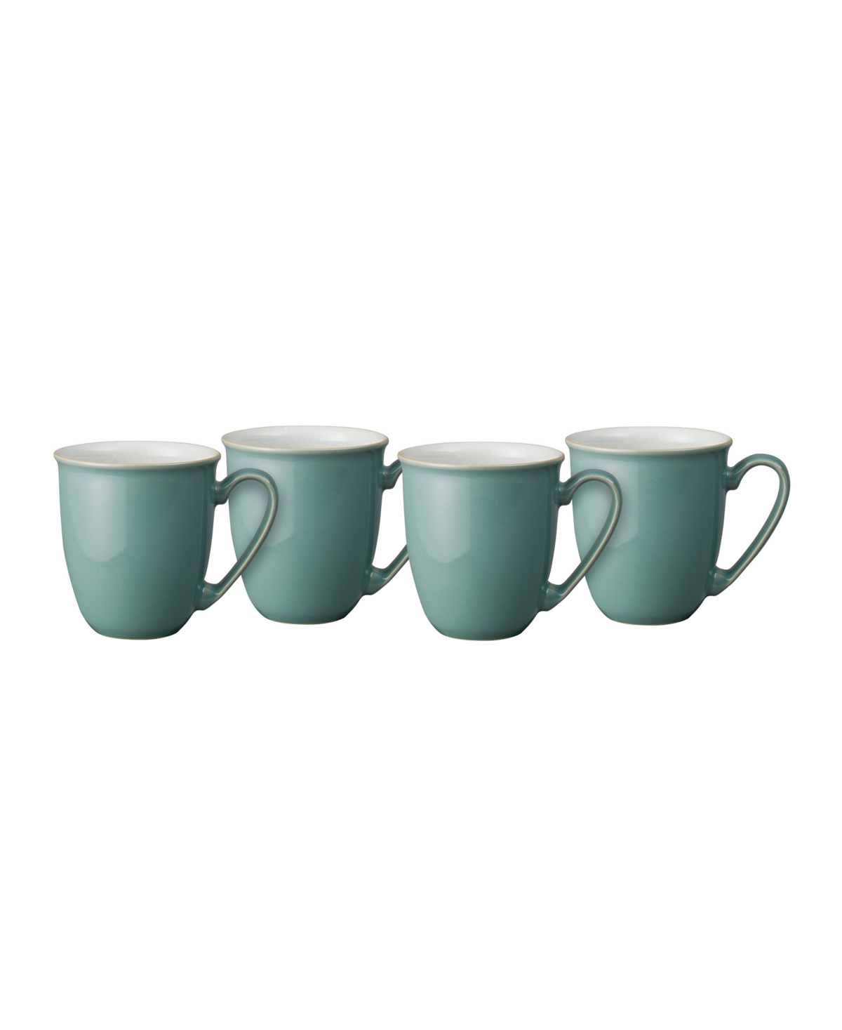 Denby Elements Dark Blue Mug Set Of 4 In Green