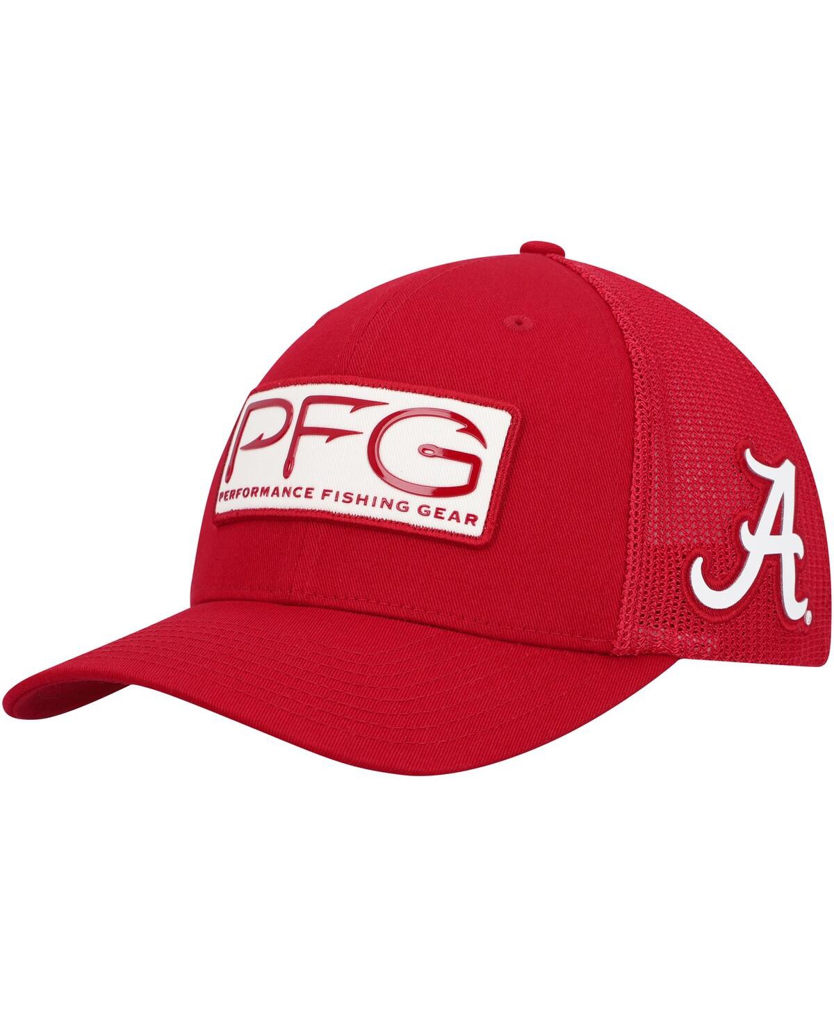 Shop Columbia Men's  Crimson Alabama Crimson Tide Pfg Hooks Flex Hat