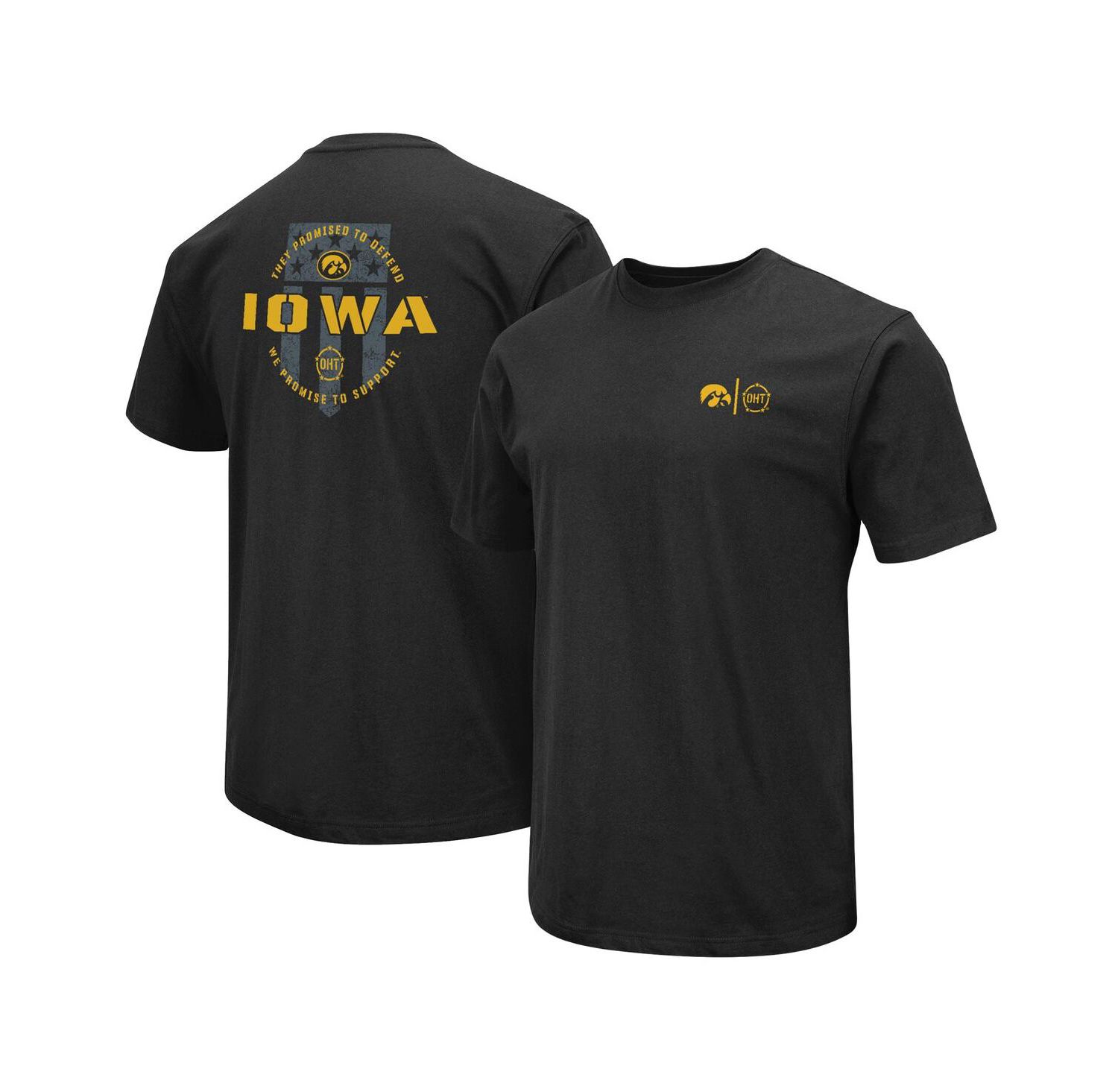 Men's Black Iowa Hawkeyes OHT Military-Inspired Appreciation T-shirt