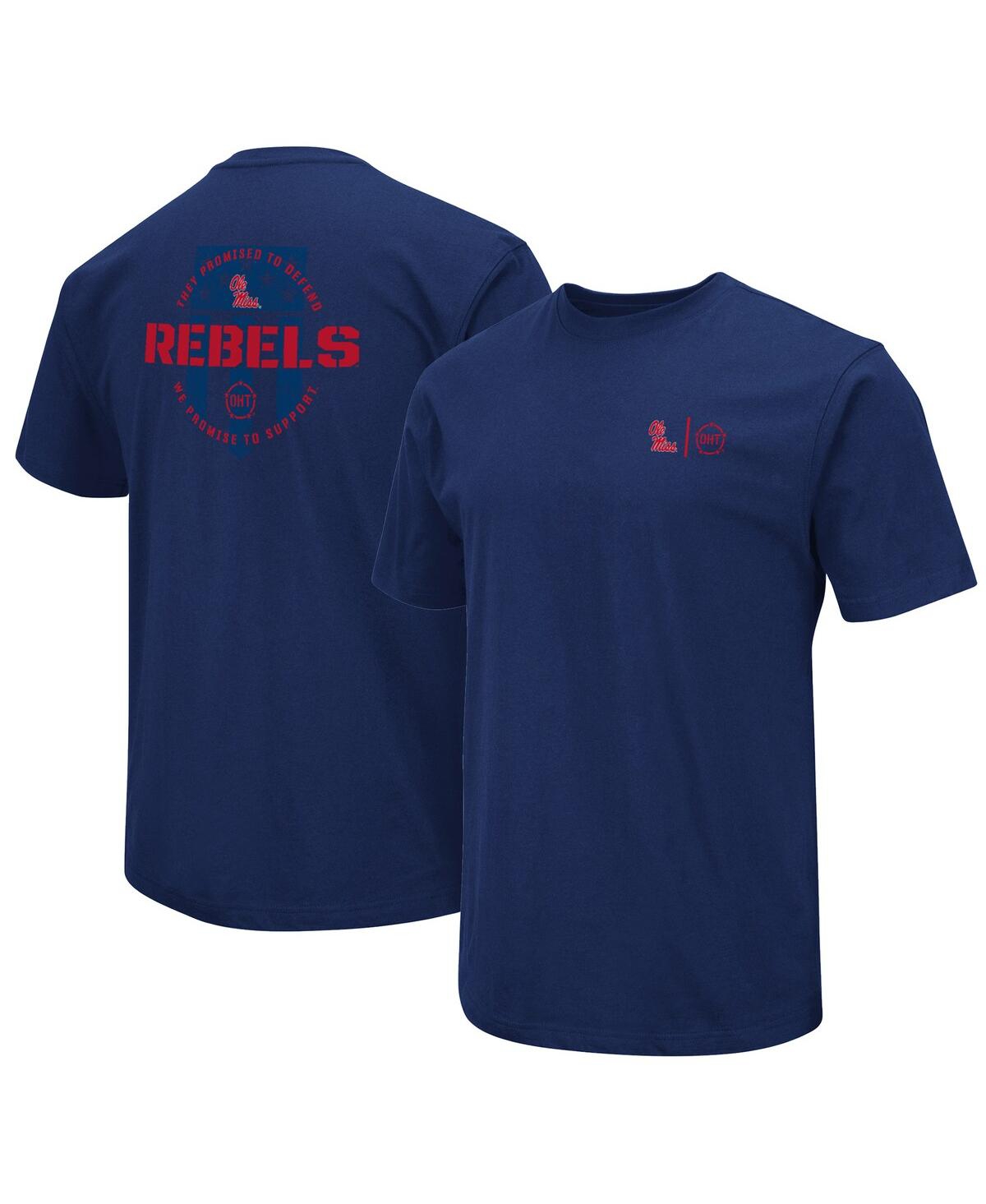 Men's Colosseum Navy Ole Miss Rebels Oht Military-Inspired Appreciation T-shirt - Navy