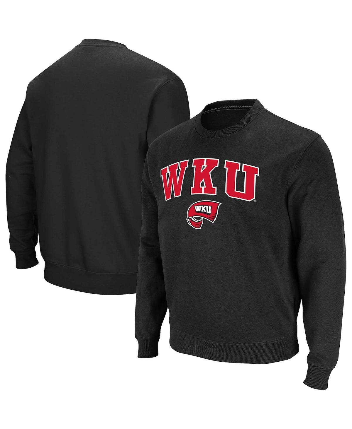 COLOSSEUM MEN'S COLOSSEUM BLACK WESTERN KENTUCKY HILLTOPPERS ARCH OVER LOGO PULLOVER SWEATSHIRT