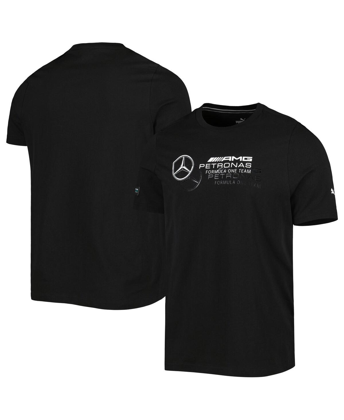 Shop Puma Men's  Black Mercedes-amg Petronas F1 Team 2023 Logo T-shirt