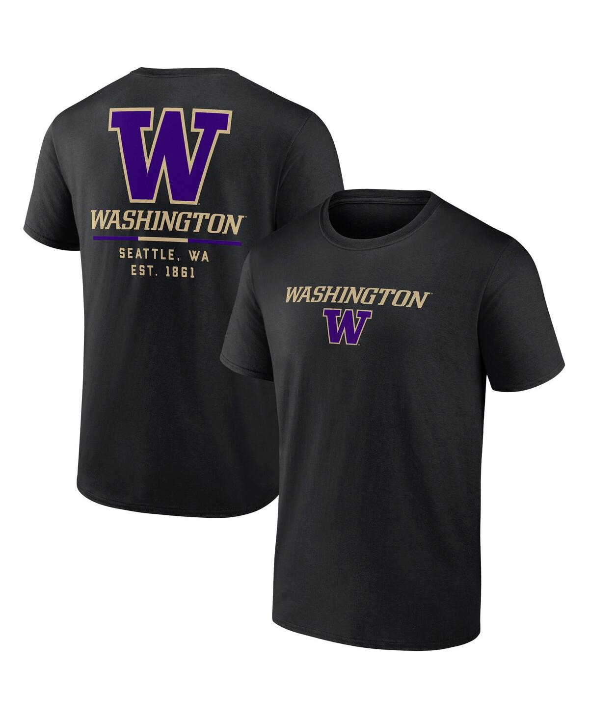 Men's FanaticsWashington Huskies Game Day 2-Hit T-shirt - Black