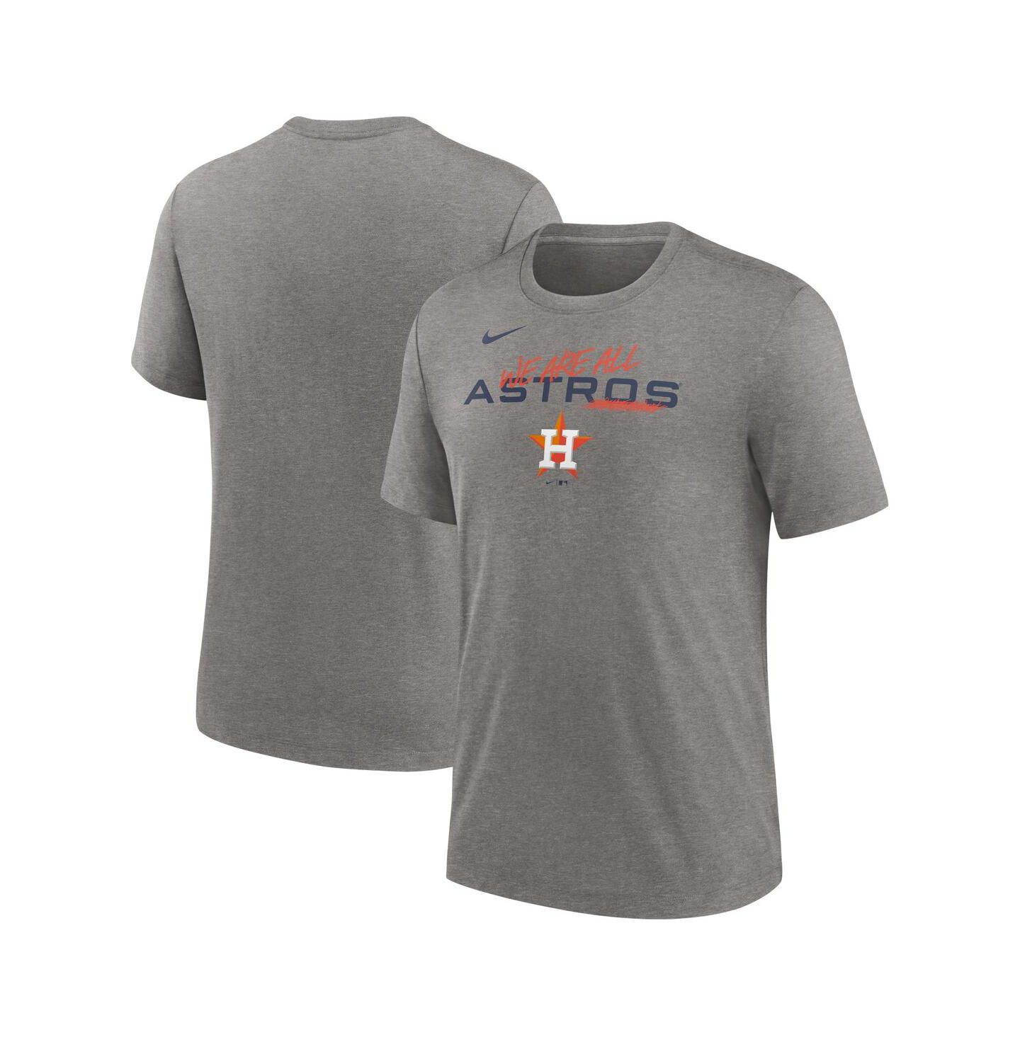 Мужская футболка Nike Heather Charcoal Houston Astros We Are All Tri-Blend — фото 2