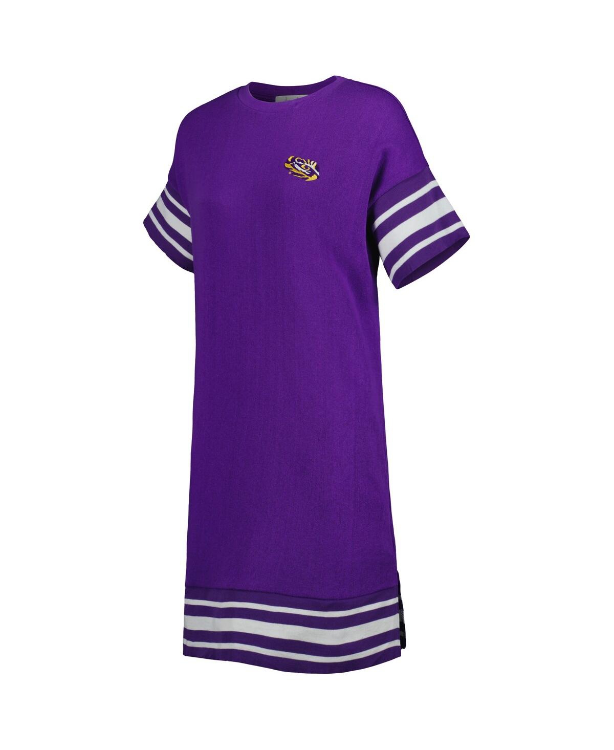 Touché Women's Touch Purple Lsu Tigers Cascade T-shirt Dress In Purple