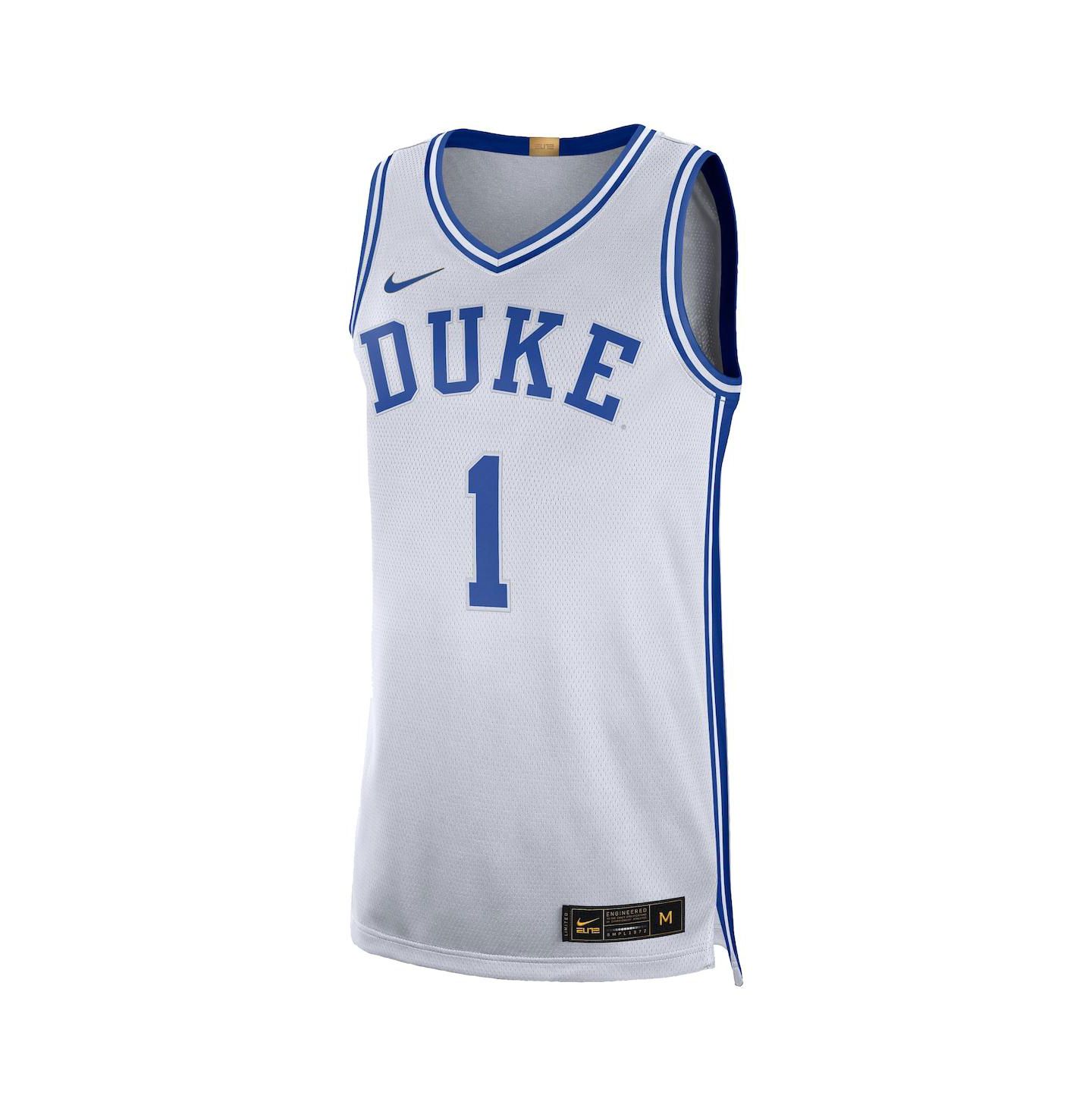 Мужской топ Nike Zion Williamson White Duke Blue Devils Limited Basketball Jersey — фото 3
