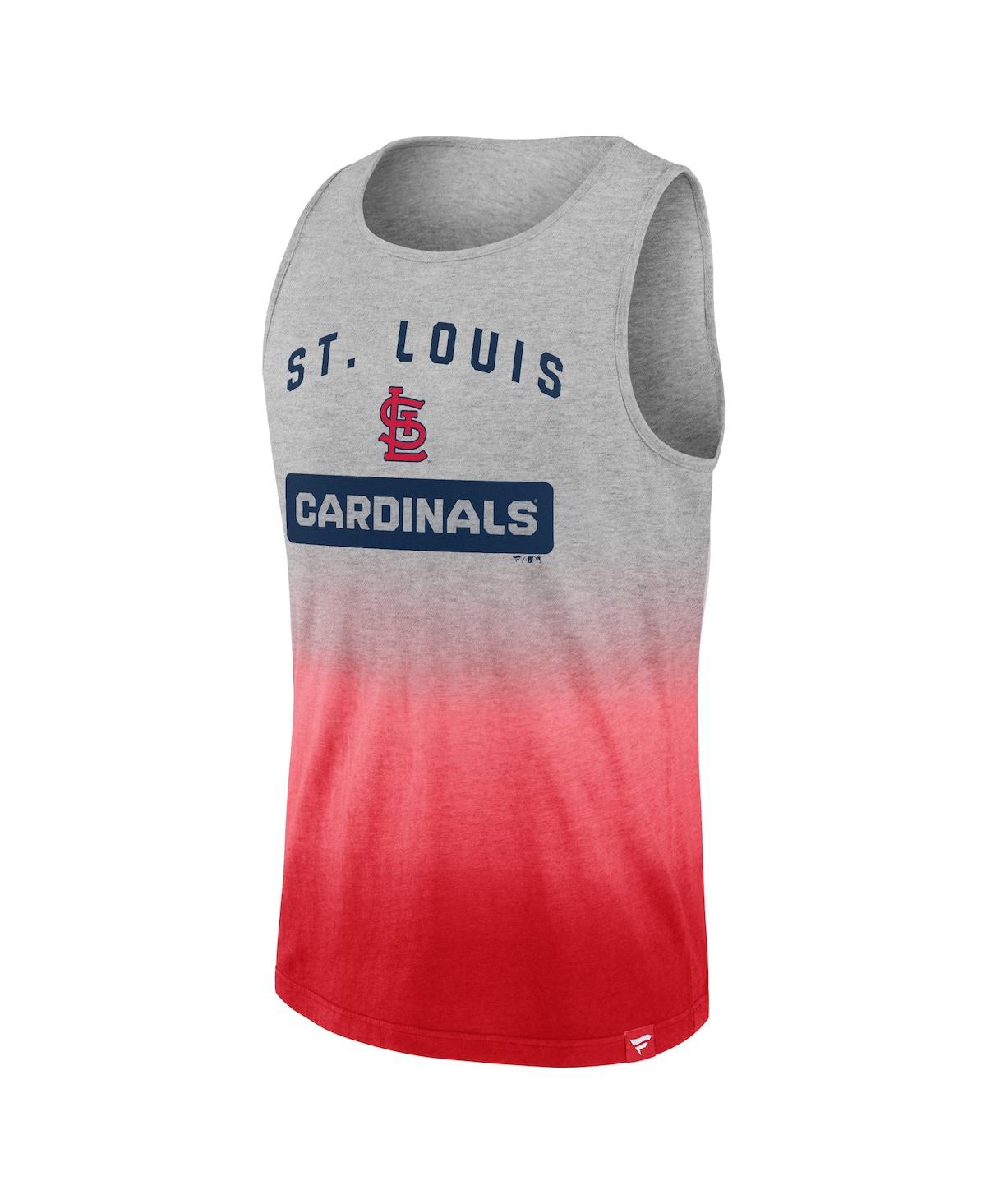 Shop Fanatics Men's  Gray, Red St. Louis Cardinals Our Year Tank Top In Gray,red