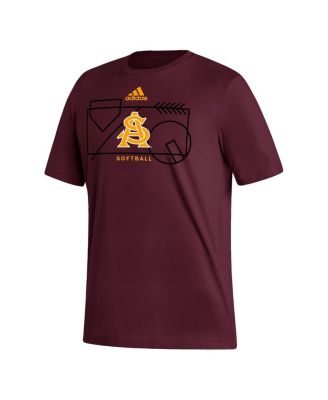 Men's Maroon Arizona State Sun Devils Locker Lines Softball Fresh T-shirt