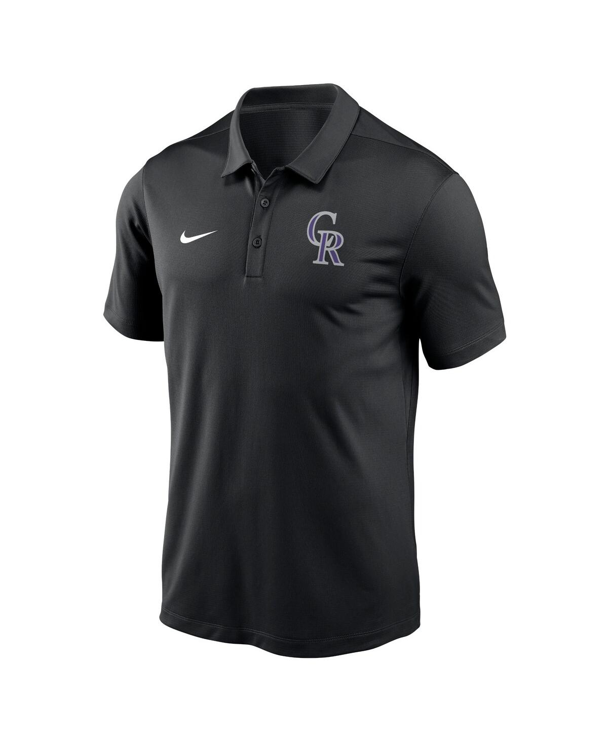 Shop Nike Men's  Black Colorado Rockies Agility Performance Polo Shirt