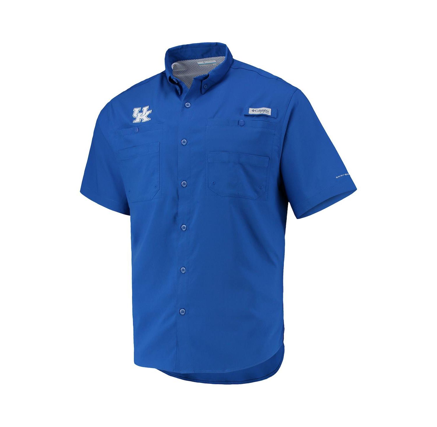 Men's Royal Kentucky Wildcats Tamiami Omni-Shade Button-Down Shirt