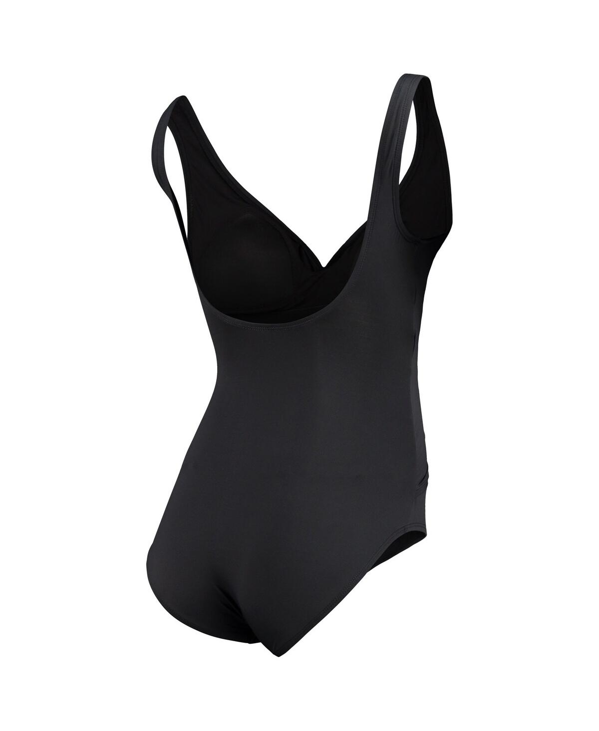 Shop Tommy Bahama Women's  Black Philadelphia Eagles Pearl Clara Wrap One-piece Swimsuit