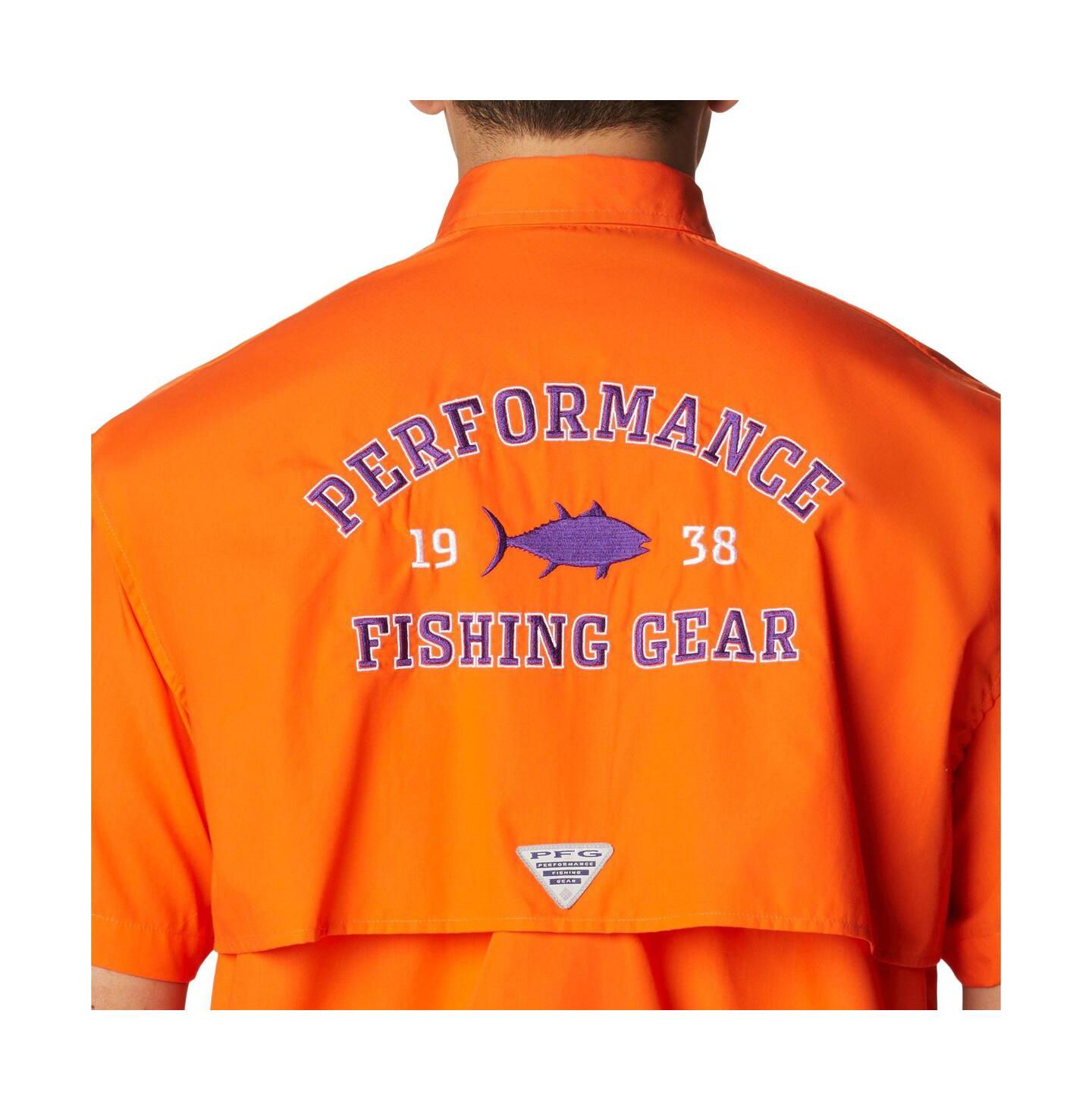 Мужская рубашка Columbia Orange Clemson Tigers Bonehead Button-Up — фото 5