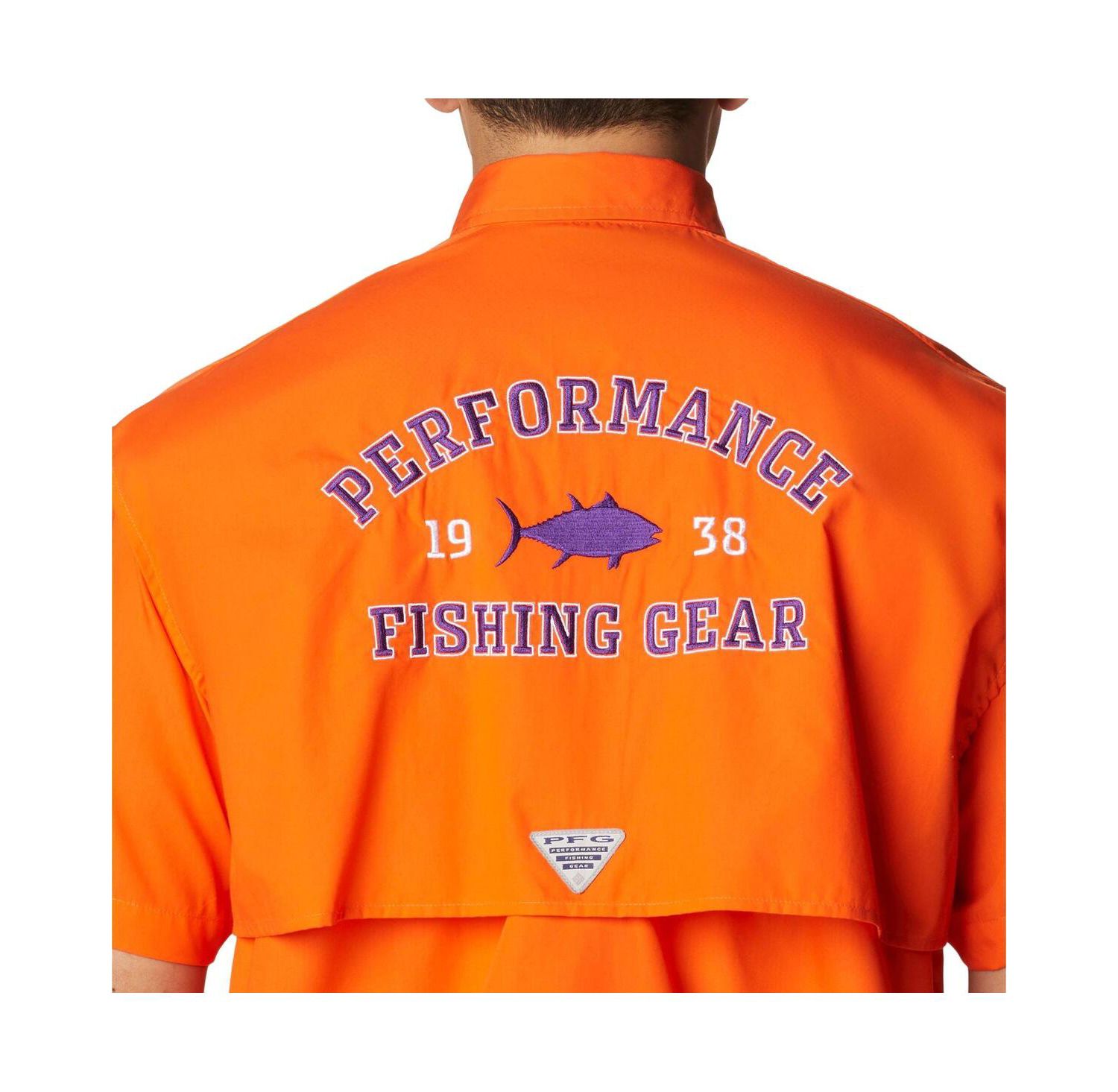 Men's Orange Clemson Tigers Bonehead Button-Up Shirt