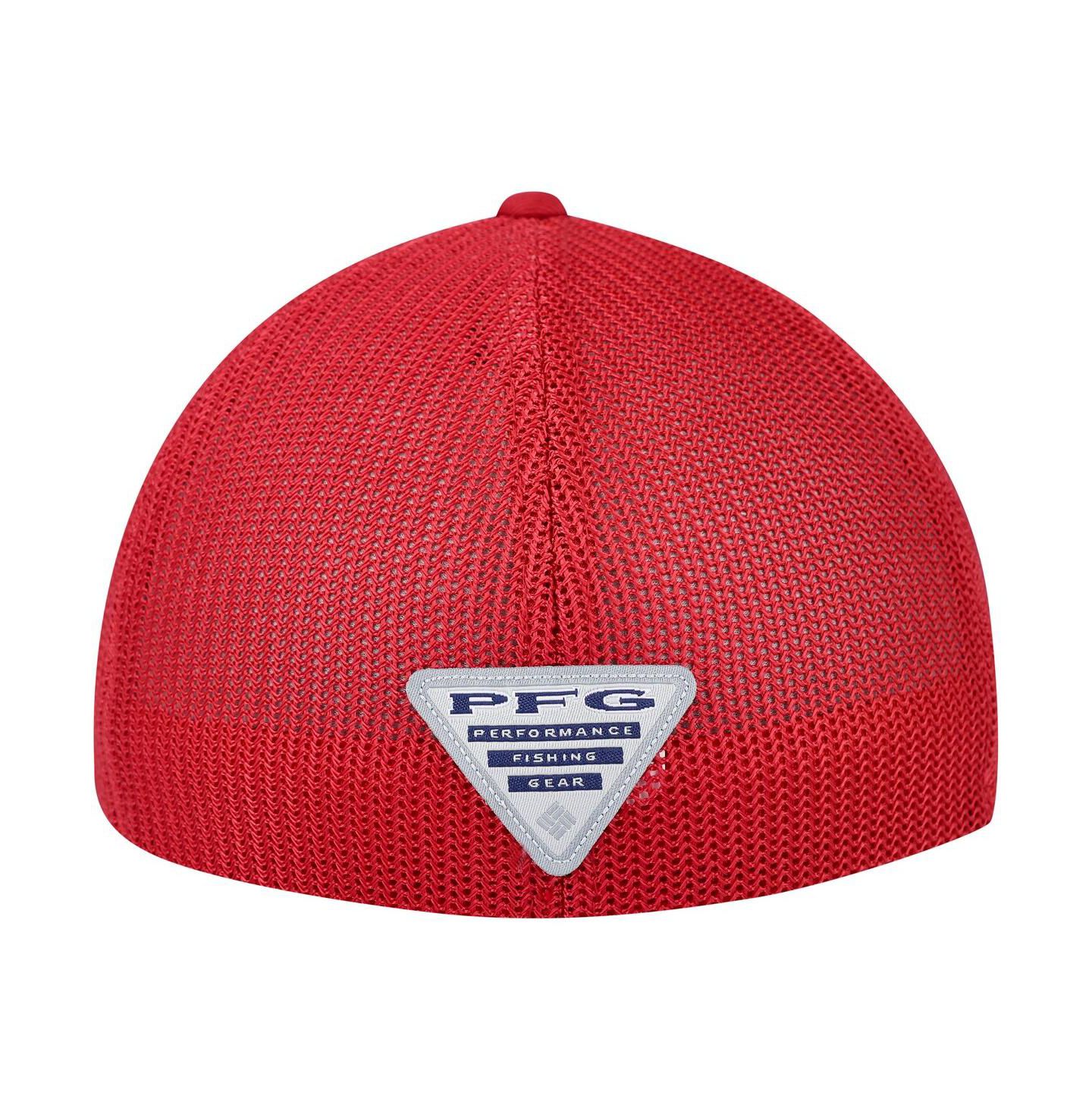 Мужская кепка Columbia Cardinal Arkansas Razorbacks PFG Hooks Flex Hat — фото 5