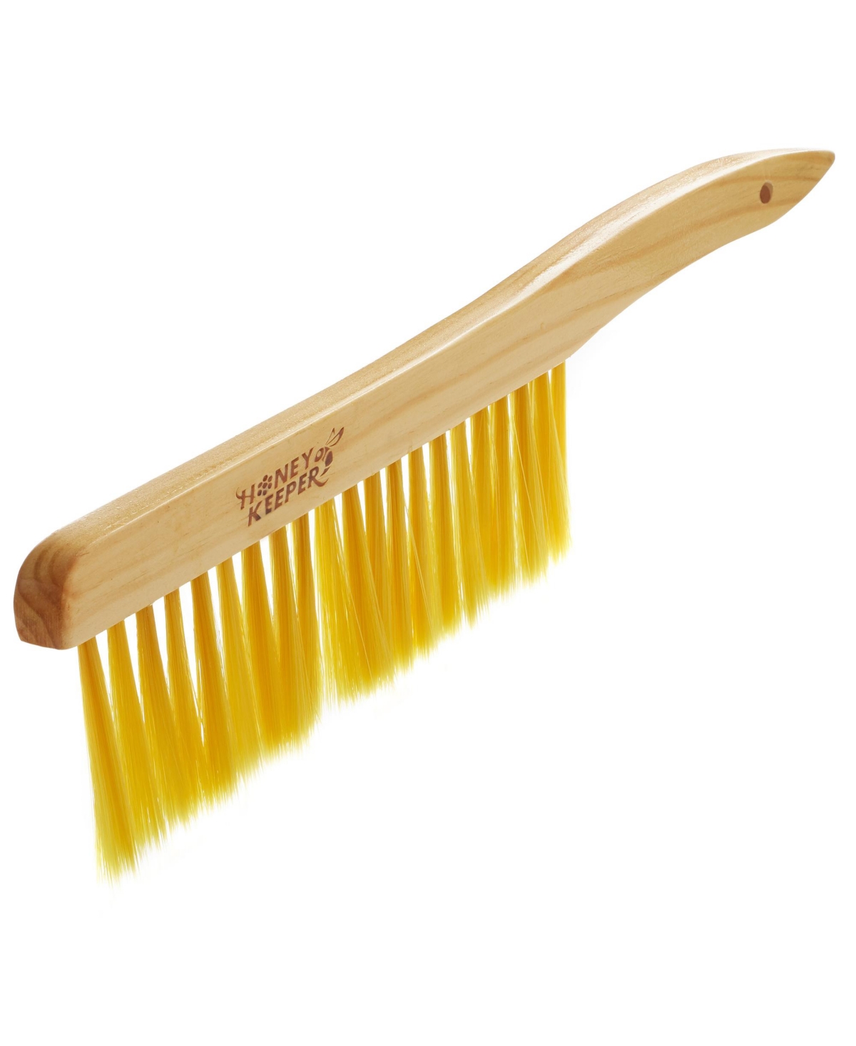 14-Inch Bee Hive Brush with Wooden Handle - Beekeeping Tool for Beekeepers - Yellow