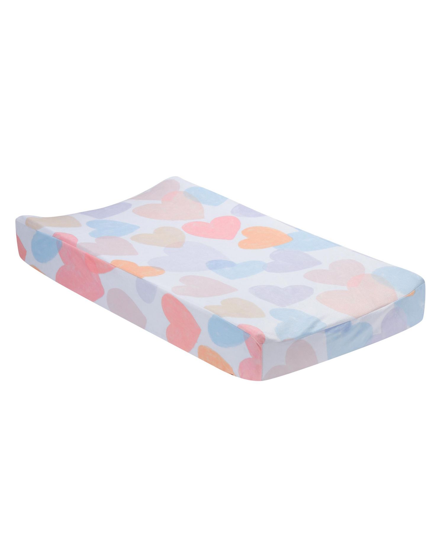 Rainbow Hearts Pink/Purple Baby/Infant Changing Pad Cover