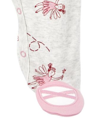 Baby Girls Ballet Snap Up Sleep and Play