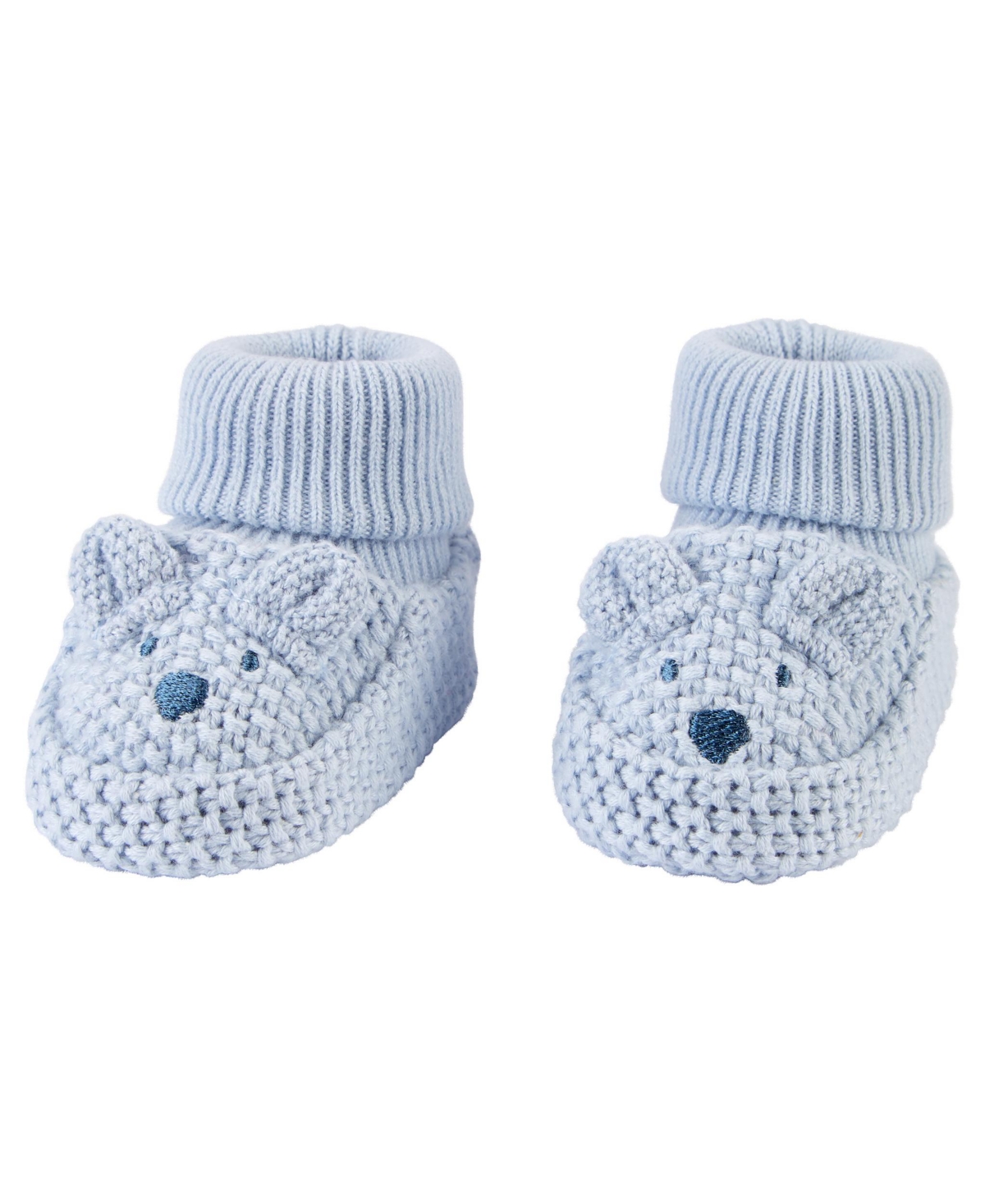 Carter's Baby Boys Bear Crochet Booties In Blue