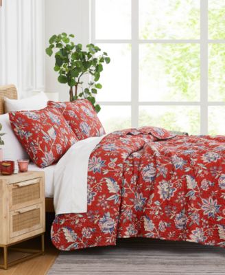 Jacobean Willow Oversized 3-Pc. Quilt Set, Queen