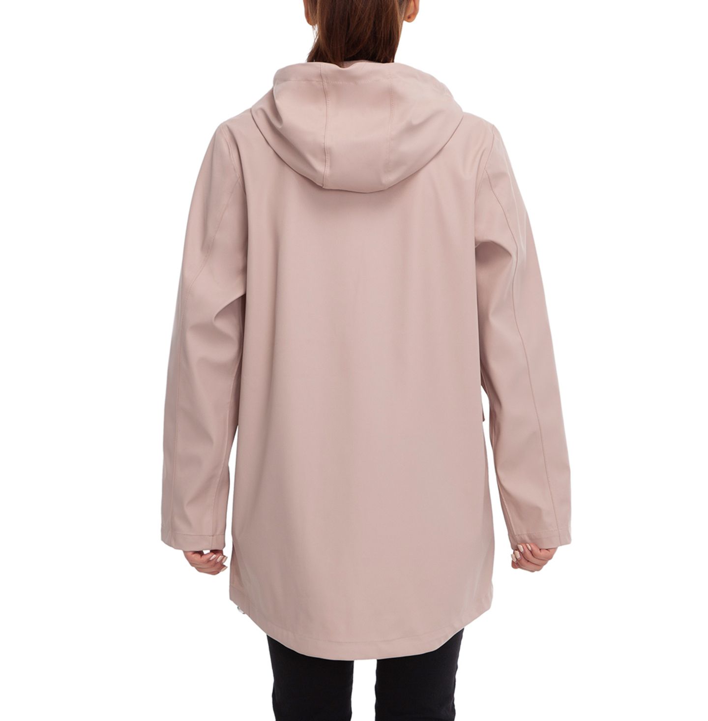 Женская куртка Rokka&Rolla Waterproof Rain Coat Rubberized, цвет: Коралловый персиковый — фото 2