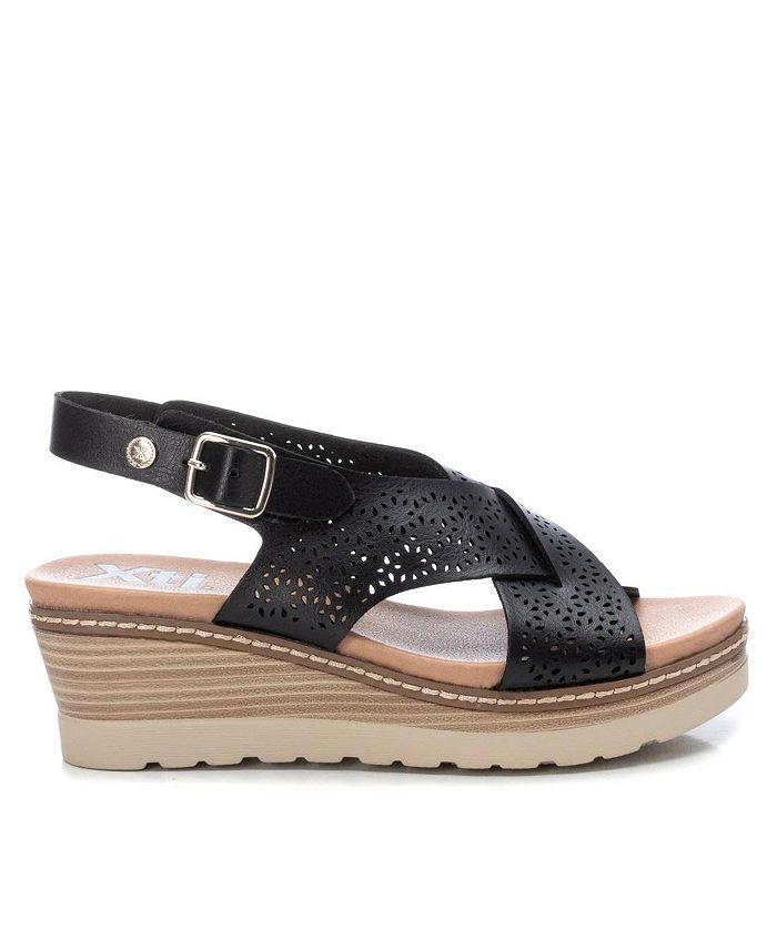 XTI Women's Wedge Sandals By Black - Macy's