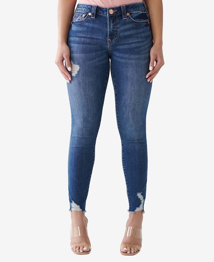 True Religion Women's Jennie Distressed Big T Skinny Jeans - Macy's