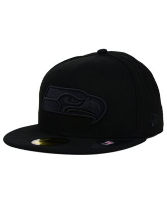 black on black seahawks hat