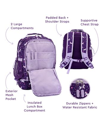 Bentgo - Kids Prints 2-in-1 Backpack & Lunch Bag - Unicorn
