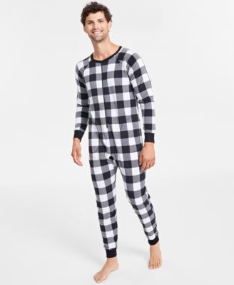 Family Pajamas Matching Men s Checkered One Piece Pajamas Created