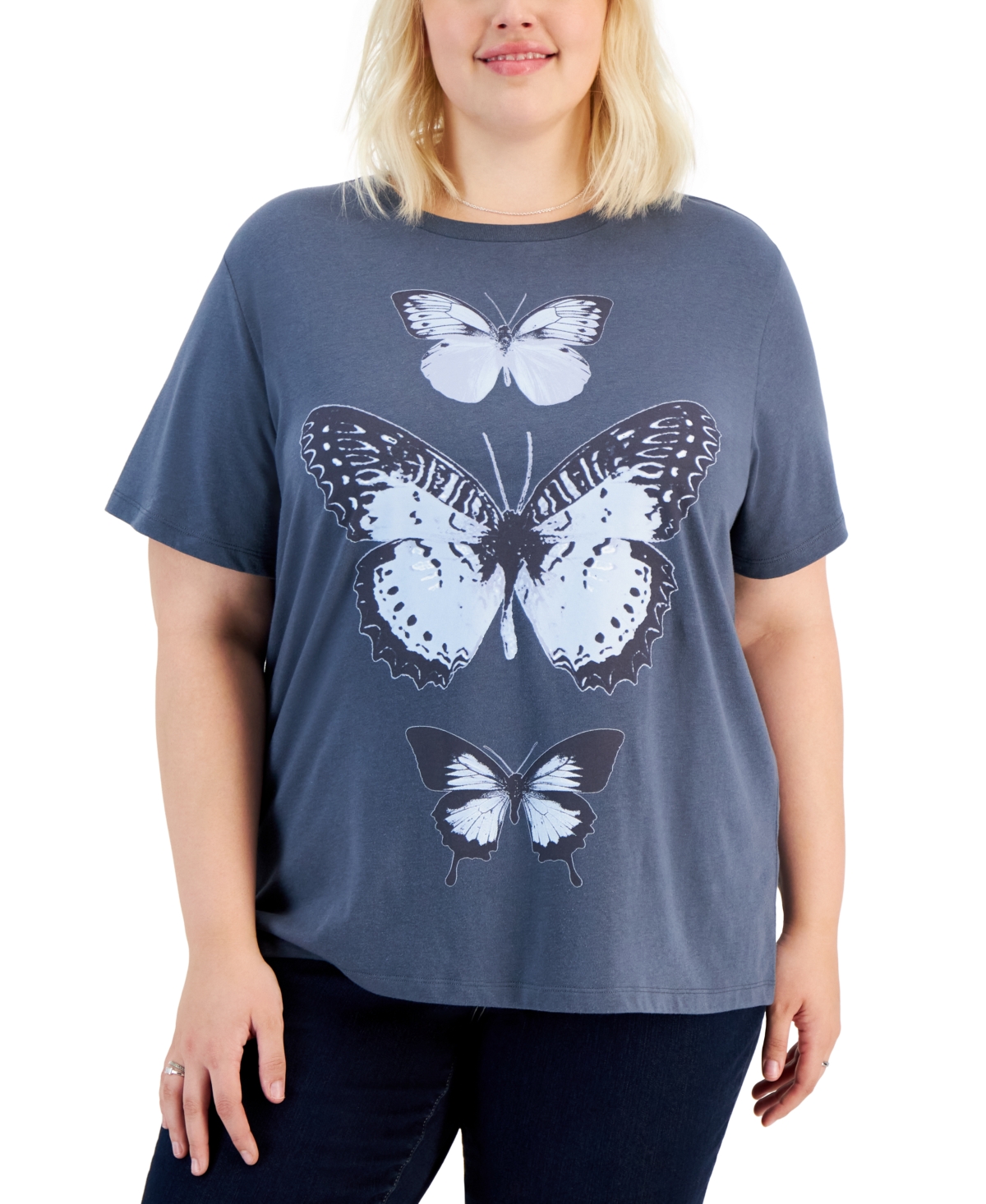 Grayson Threads Black Trendy Plus Size Graphic T-shirt In Turbulence