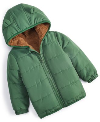 First Impressions - Toddler Boys Bear Puffer Parka Jacket