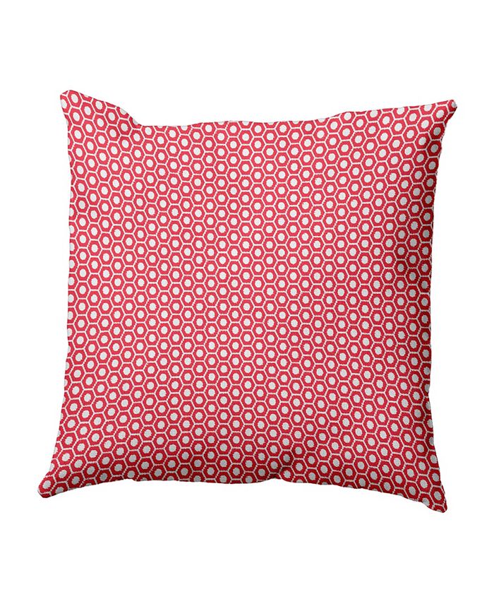 E by Design 16 Inch Coral Decorative Geometric Throw Pillow - Macy's