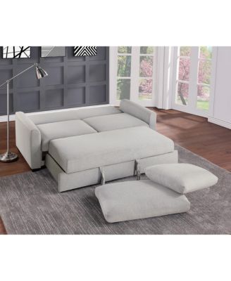 White Label Aragon 77" Convertible Studio Sofa with Pull-Out Bed