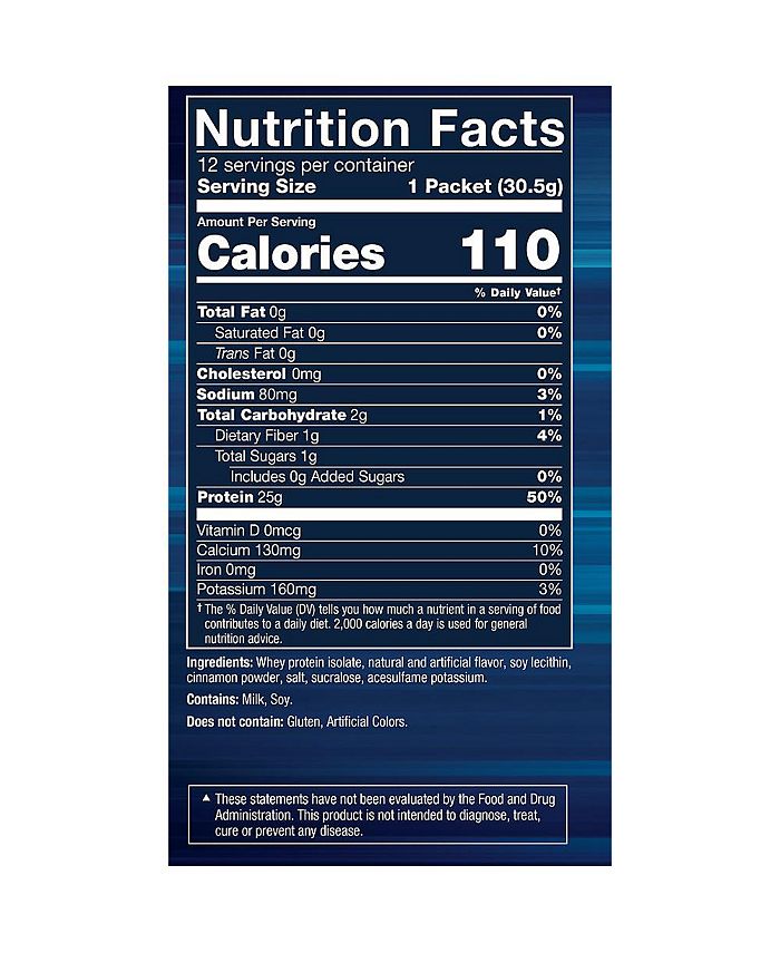 BodyTech Whey Protein Isolate Powder Cinnamon Cereal (Twelve 1.08 oz