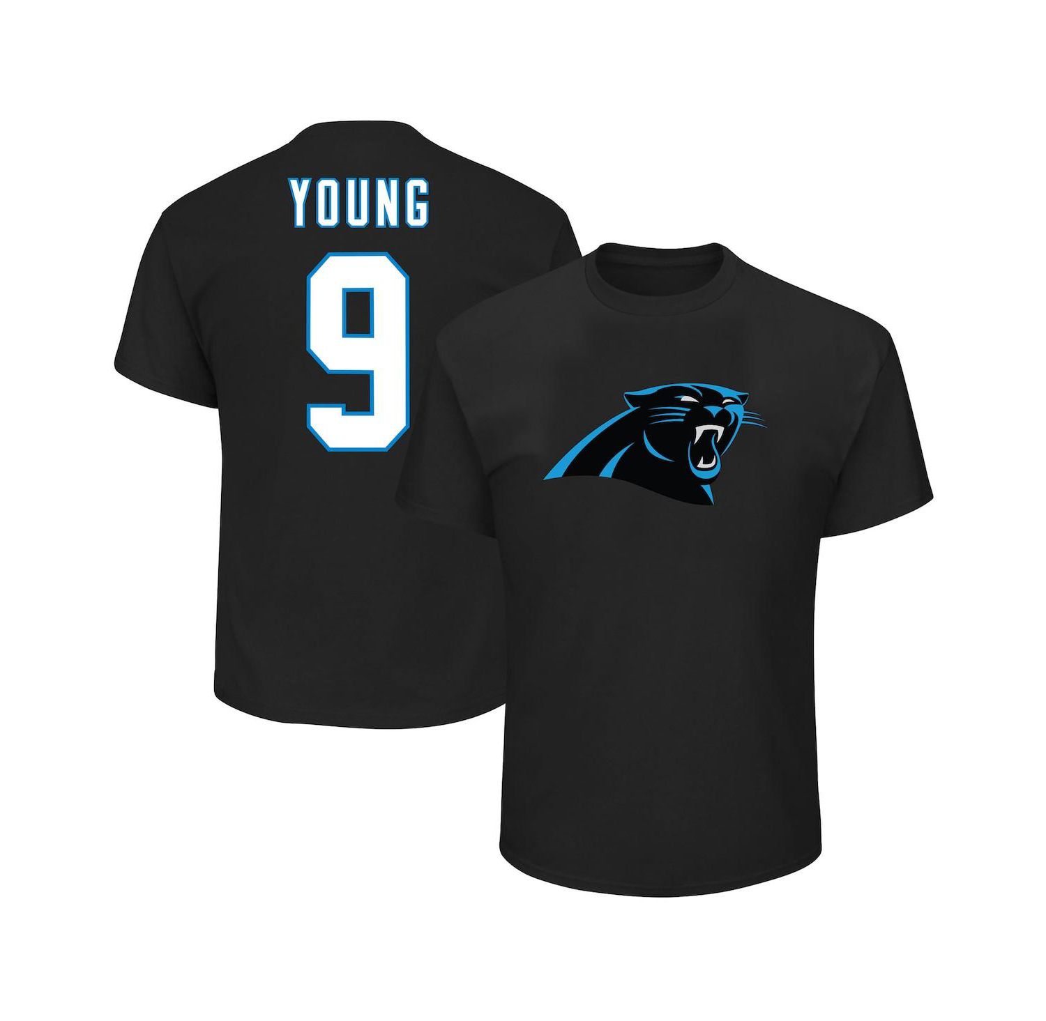 Men's Bryce Young Black Carolina Panthers Big and Tall Player Name and Number T-shirt
