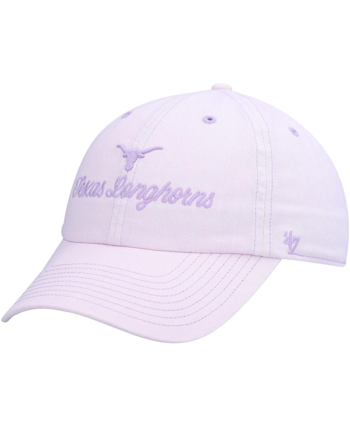 Women's '47 Brand Purple Texas Longhorns Haze Clean Up Adjustable Hat - Purple