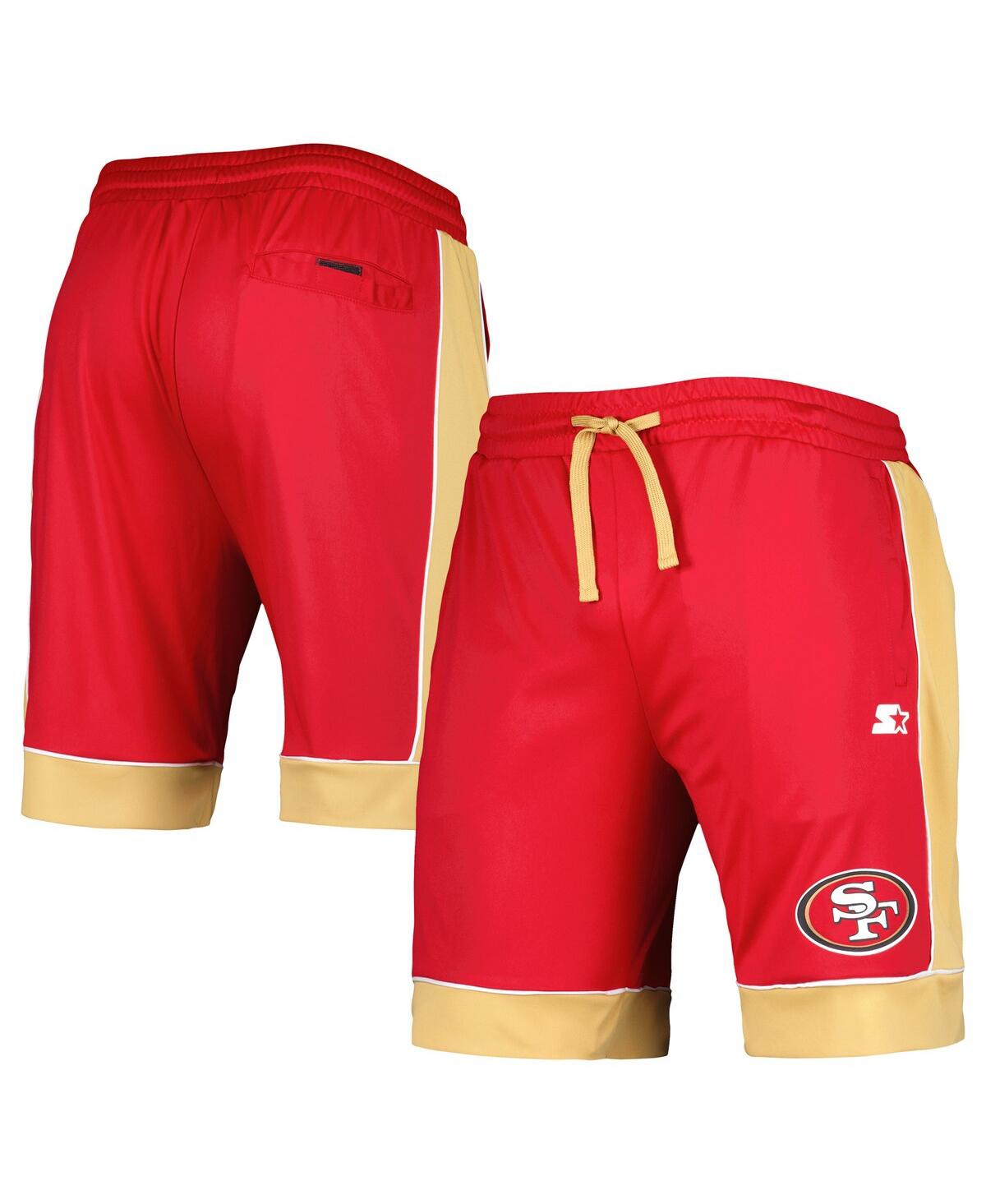 G-iii Sports By Carl Banks Men's  Scarlet, Gold San Francisco 49ers Fan Favorite Fashion Shorts In Scarlet,gold
