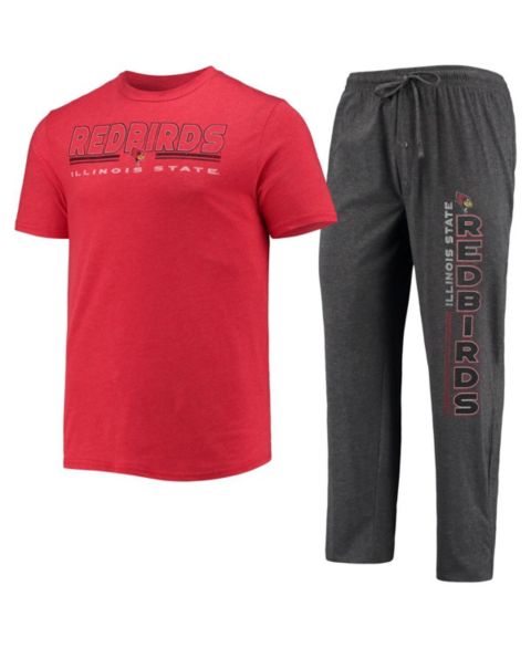 Мужская пижама Concepts Sport Illinois State Redbirds Meter, Heathered Charcoal/Red