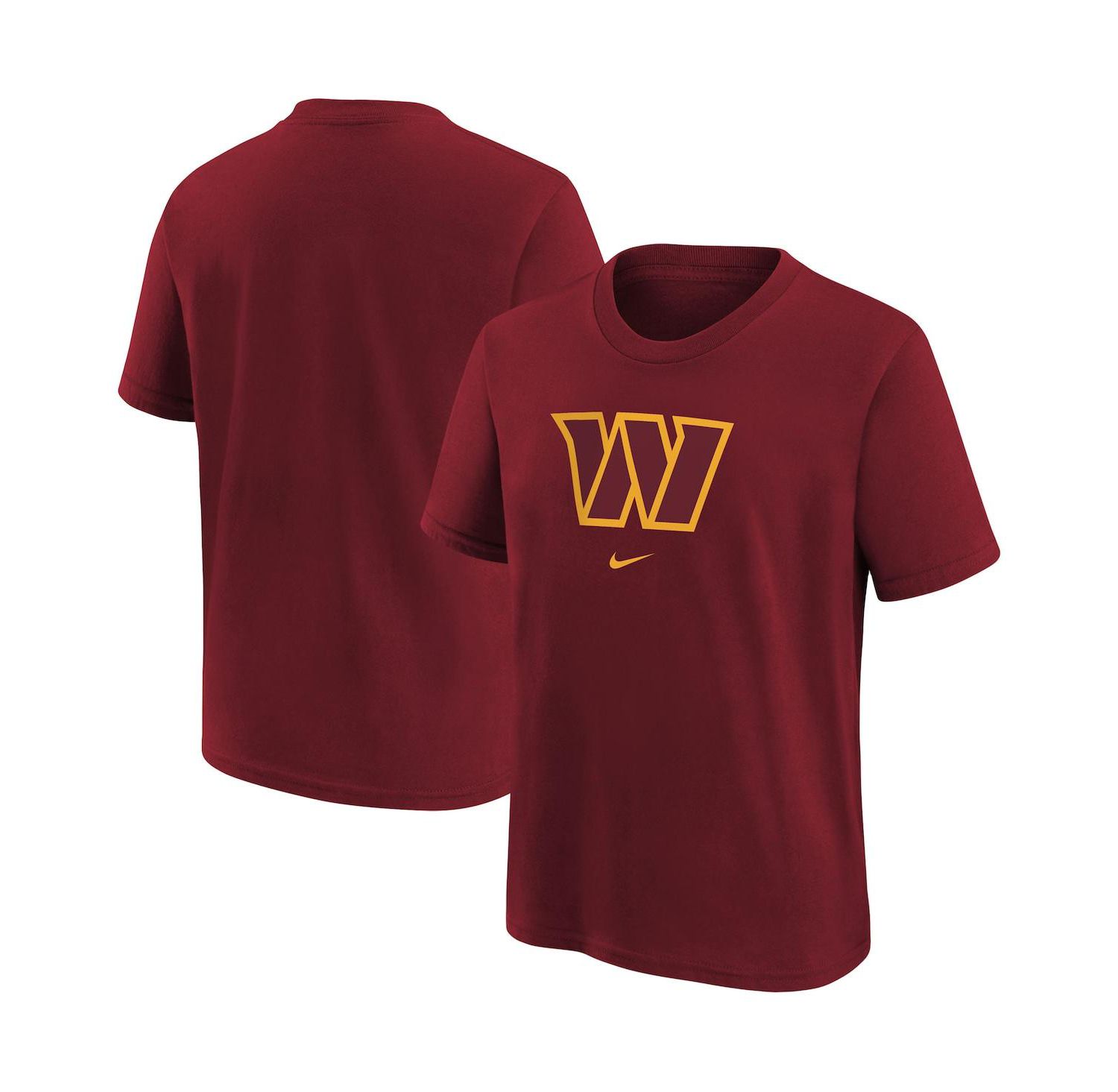 Big Boys Burgundy Washington Commanders Logo T-shirt