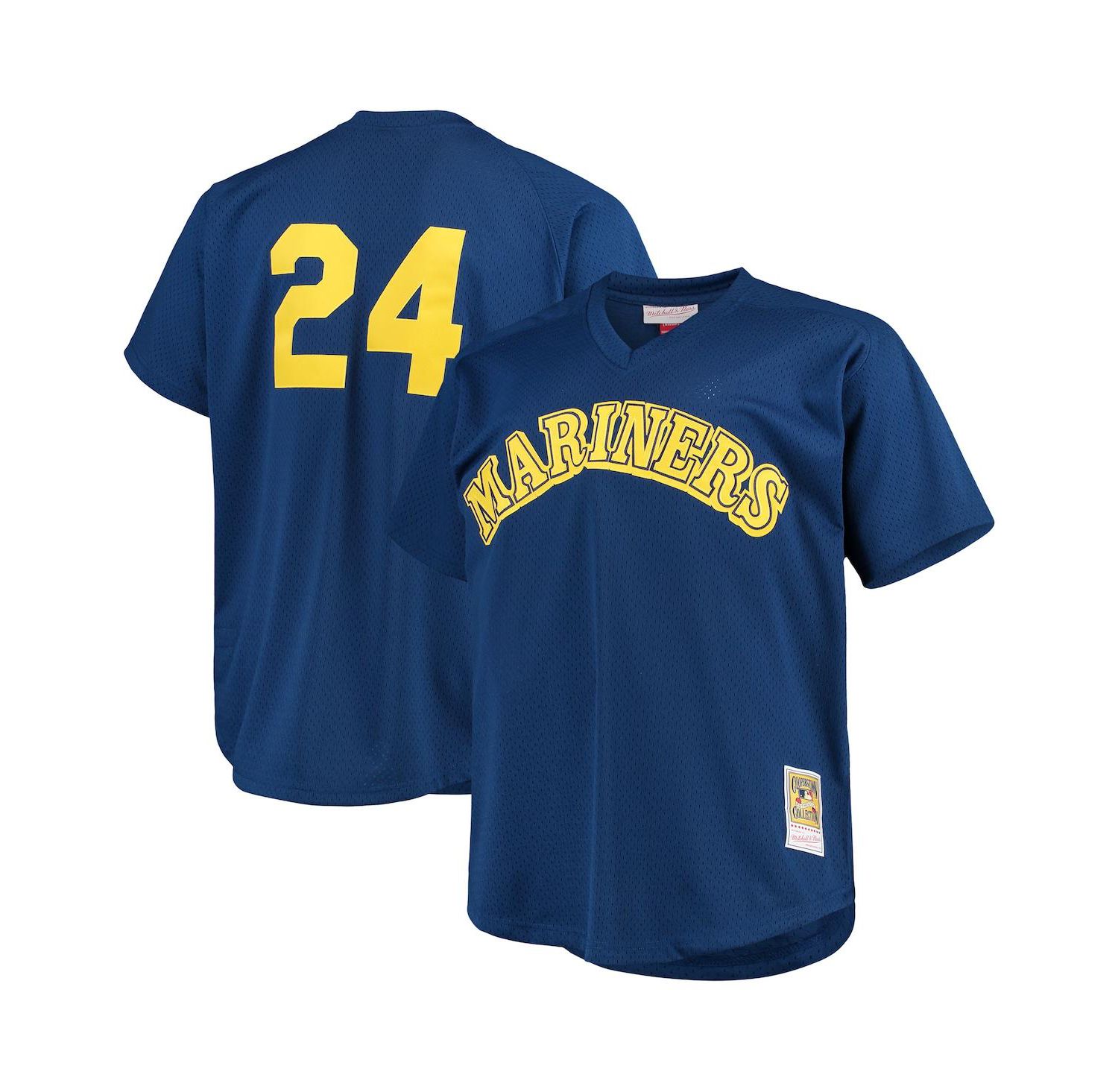 Men's Ken Griffey Jr. Royal Seattle Mariners Big and Tall Cooperstown Collection Mesh Batting Practice Jersey
