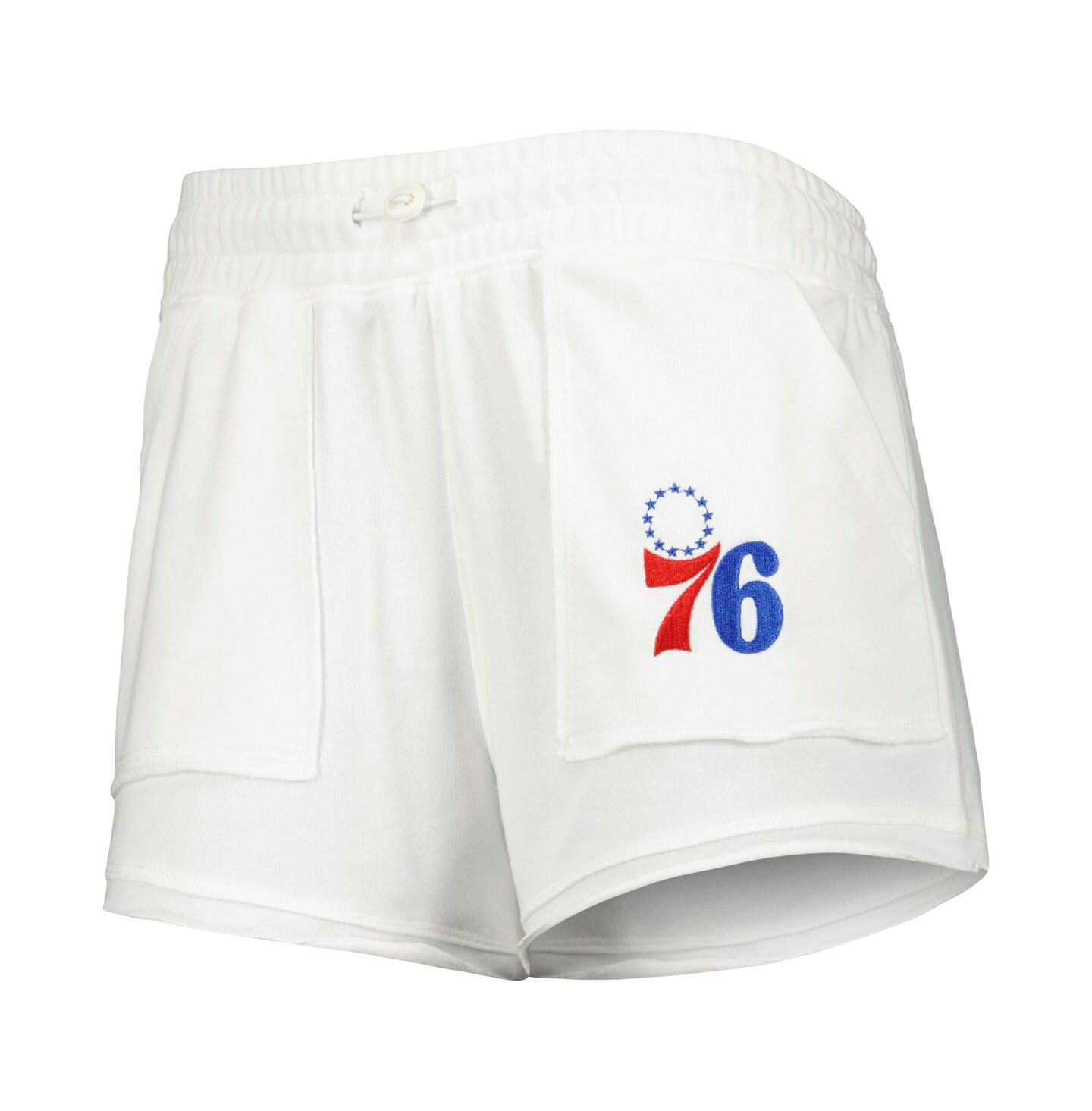 Женские шорты Concepts Sport White Philadelphia 76ers Sunray — фото 3