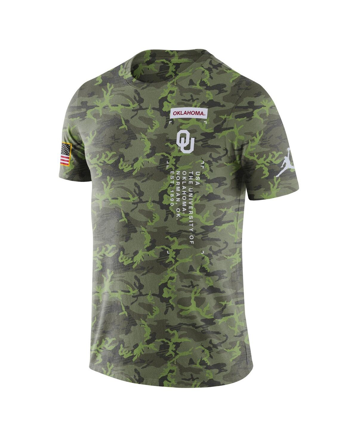 Shop Jordan Men's  Camo Oklahoma Sooners Military-inspired T-shirt
