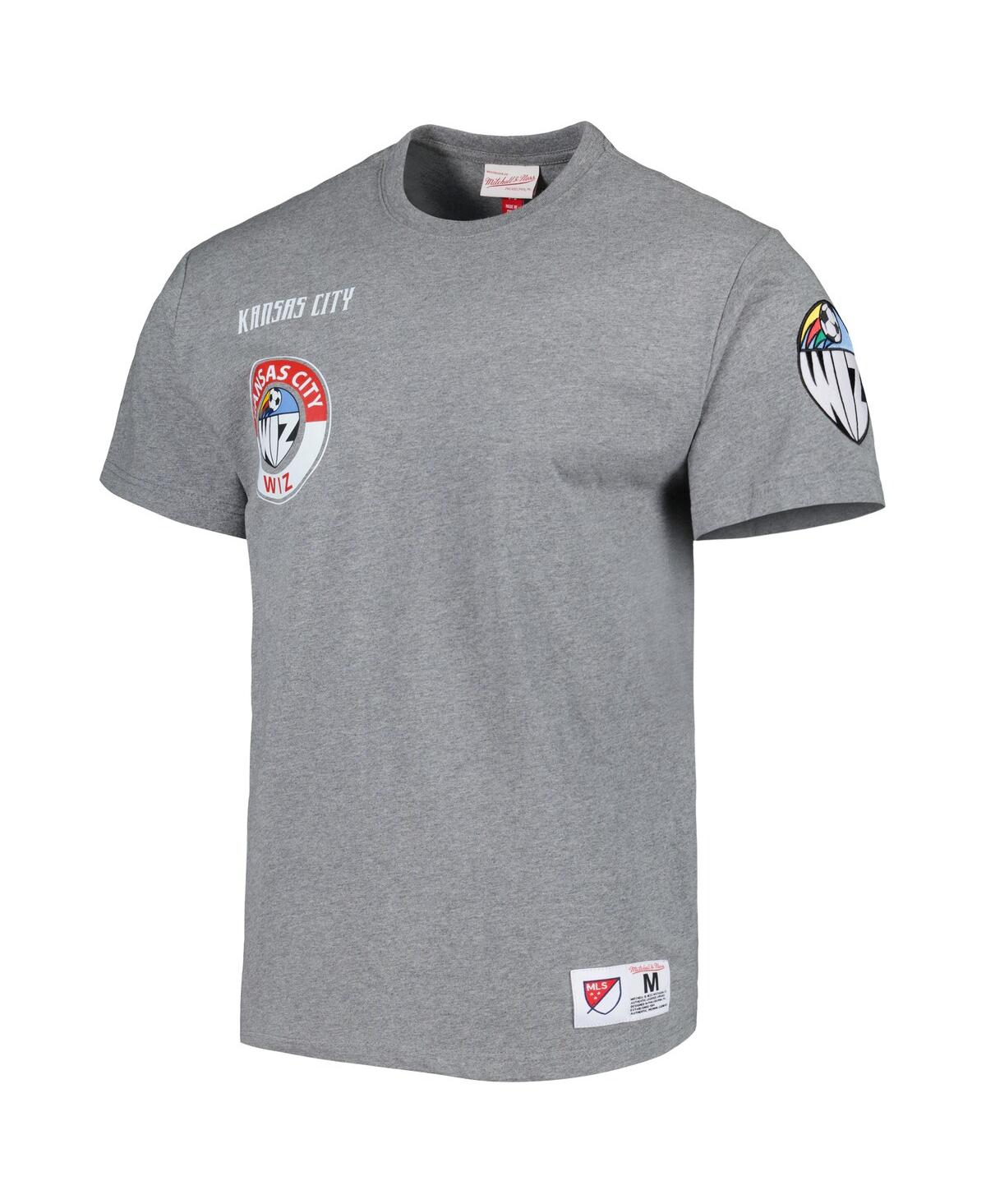 Shop Mitchell & Ness Men's  Heather Gray Sporting Kansas City City T-shirt