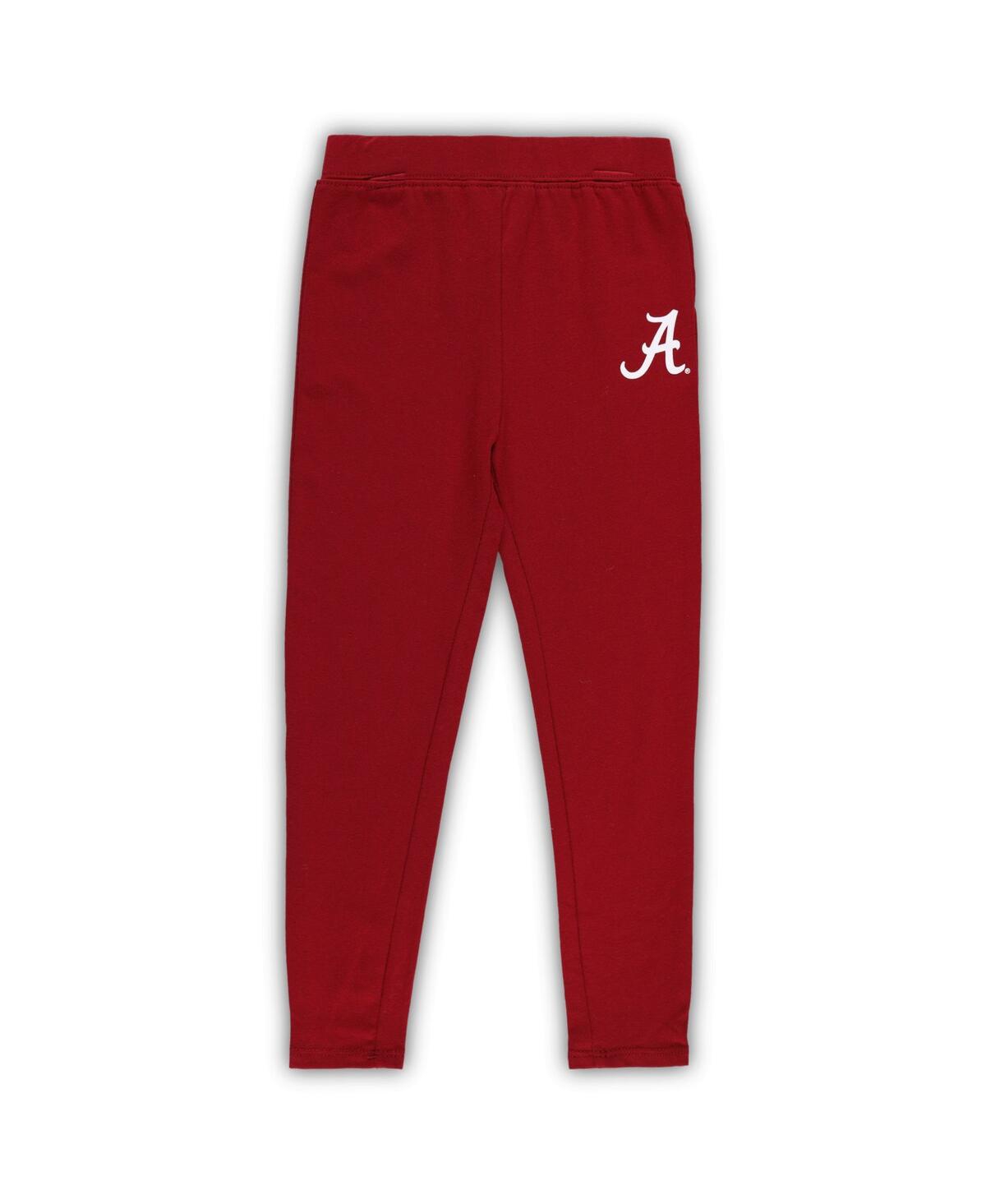 Outerstuff Toddler Boys Heather Gray, Crimson Alabama Crimson Tide Forever Love Team T-shirt And Leggings Set In Heather Gray,crimson