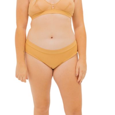 Women's Nude Shade Mesh Hipster Bikini Panty